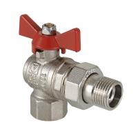 Кран шаровый Американка угловой Ду25 ENOLGAS BASIC S.228 /г/ш/бабочка/
