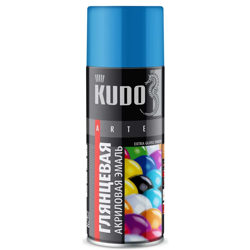 Эмаль аэрозольная Kudo RAL 5012 голубой 520 мл