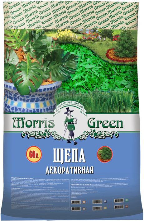 Щепа декоративная 60 л зеленая Morris Green