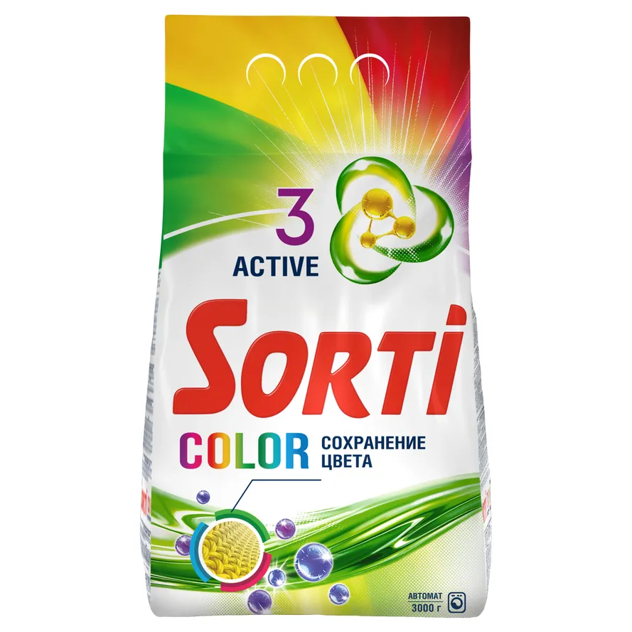 Стиральный порошок Sorti Автомат Колор 3 кг