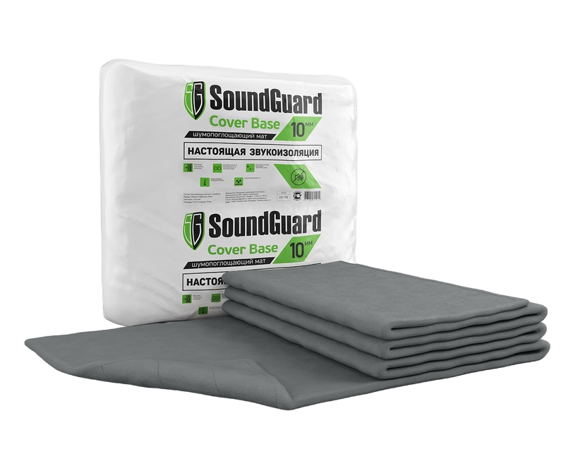 Звукоизоляционный мат SoundGuard Cover Base 10 мм 1,5х5 м, 7,5 м2