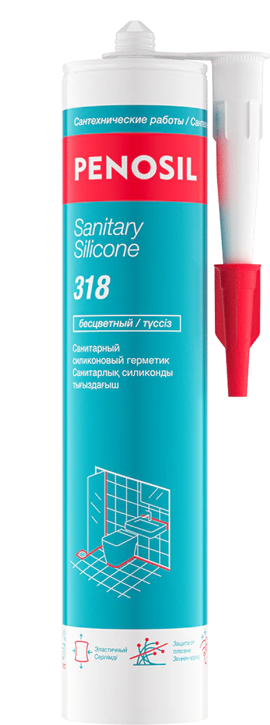 Герметик силиконовый санитарный Penosil S бесцветный 280 мл