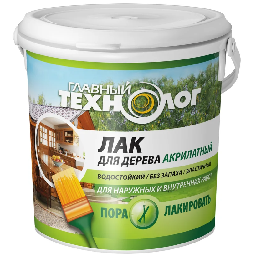 Лак акрилатный по дереву Главный Технолог 1 кг