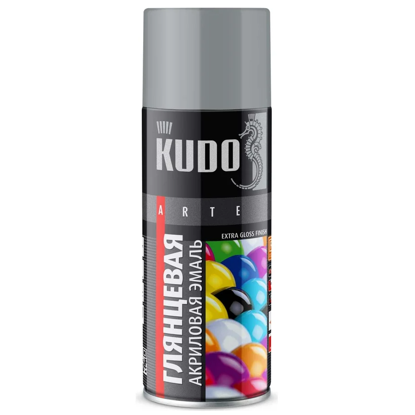 Эмаль аэрозольная Kudo RAL 7040 серый 520 мл