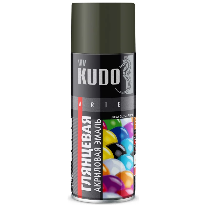 Эмаль аэрозольная Kudo RAL 6014 хаки 520 мл