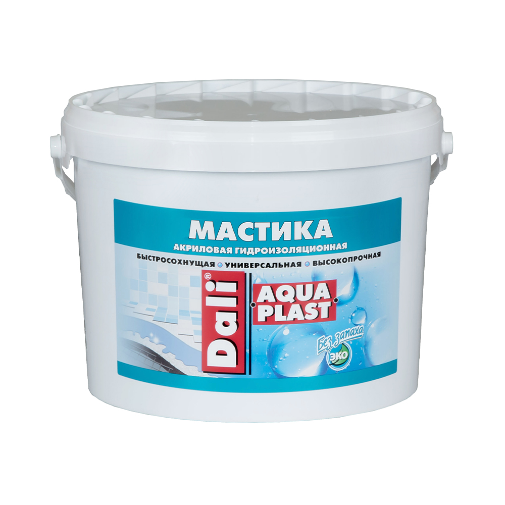 Мастика гидроизоляционная Dali Aquaplast голубая 9 л