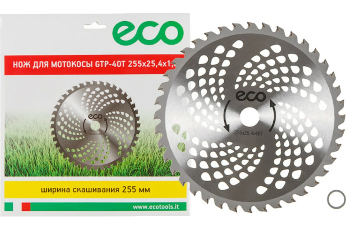 Триммерный нож ECO /1,3мм/40 зубьев/255мм/напайки/