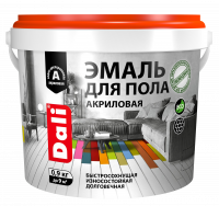 Эмаль акриловая для бетонных и деревянных полов Dali база А 0,9 кг