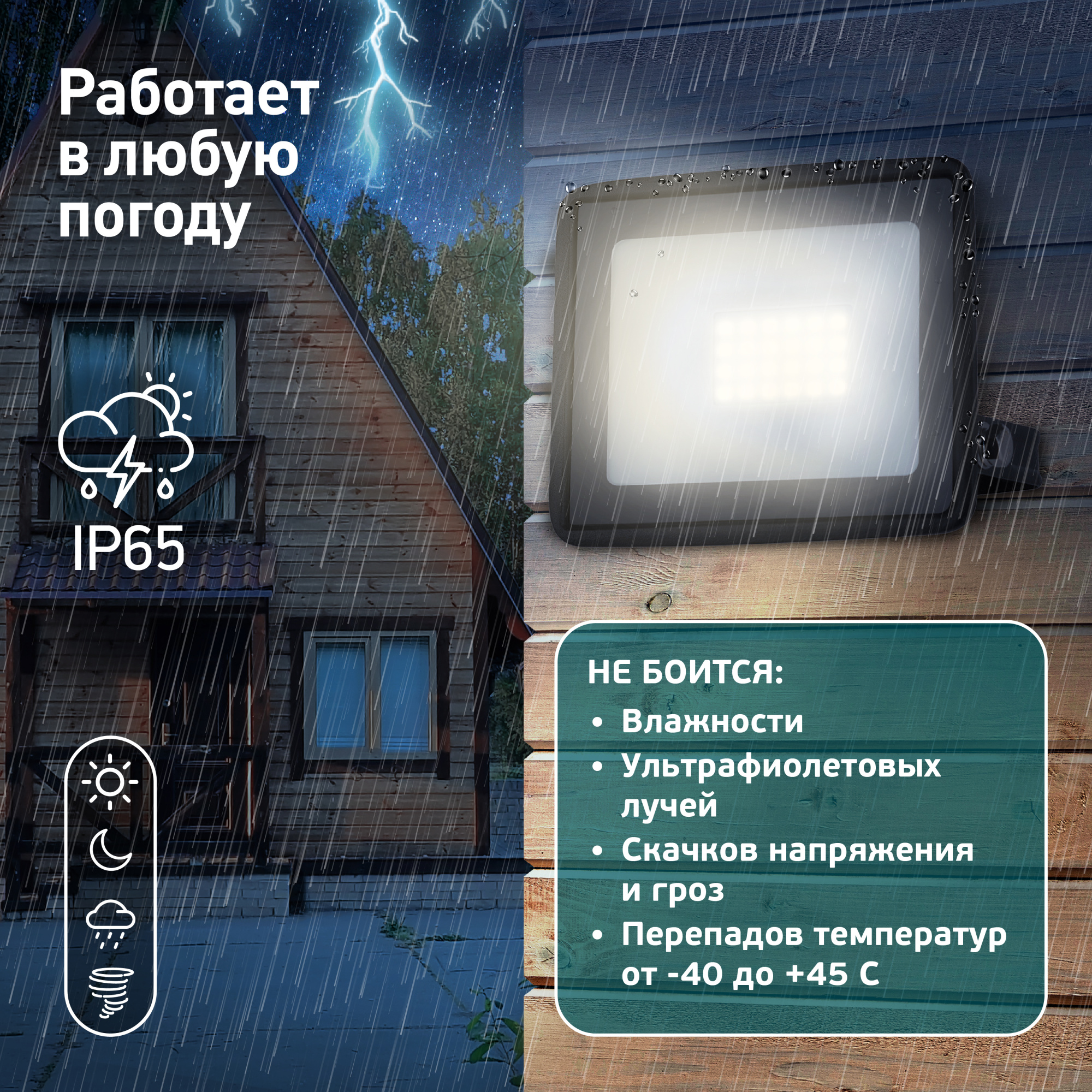 Прожектор светодиодный  /30Вт/4000К/2400Лм/IP65/Эра
