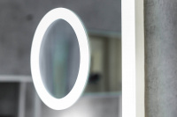 Зеркало интерьерное Bliss led /800х600мм/внутр подсветка/сенсор/увелич стекло/часы/2кос/Континент