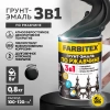 Грунт-эмаль по ржавчине Farbitex черная 0,8 кг от интернет-магазина Венас
