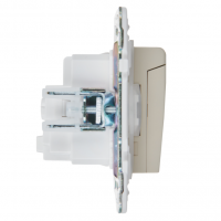 Розетка SKANDY /мех-зм/ Бежевая с/у 1м з/к з/шт /крышка/IP44/SK-R11B