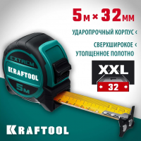 Рулетка / 5м х32мм/2комп корпус/нейлон покрытие ленты/ Kraftool Extrem
