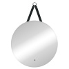 Зеркало интерьерное Best led /d650мм/на кож ремне/сенсор/внутр подсветка/2 кос/Континент