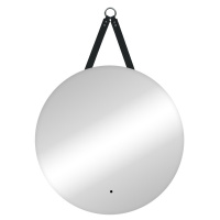 Зеркало интерьерное Best led /d650мм/на кож ремне/сенсор/внутр подсветка/2 кос/Континент