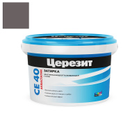 Затирка цементная Церезит CE 40 Aquastatic графит 2 кг