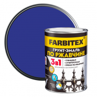 Грунт-эмаль по ржавчине Farbitex синяя 0,8 кг