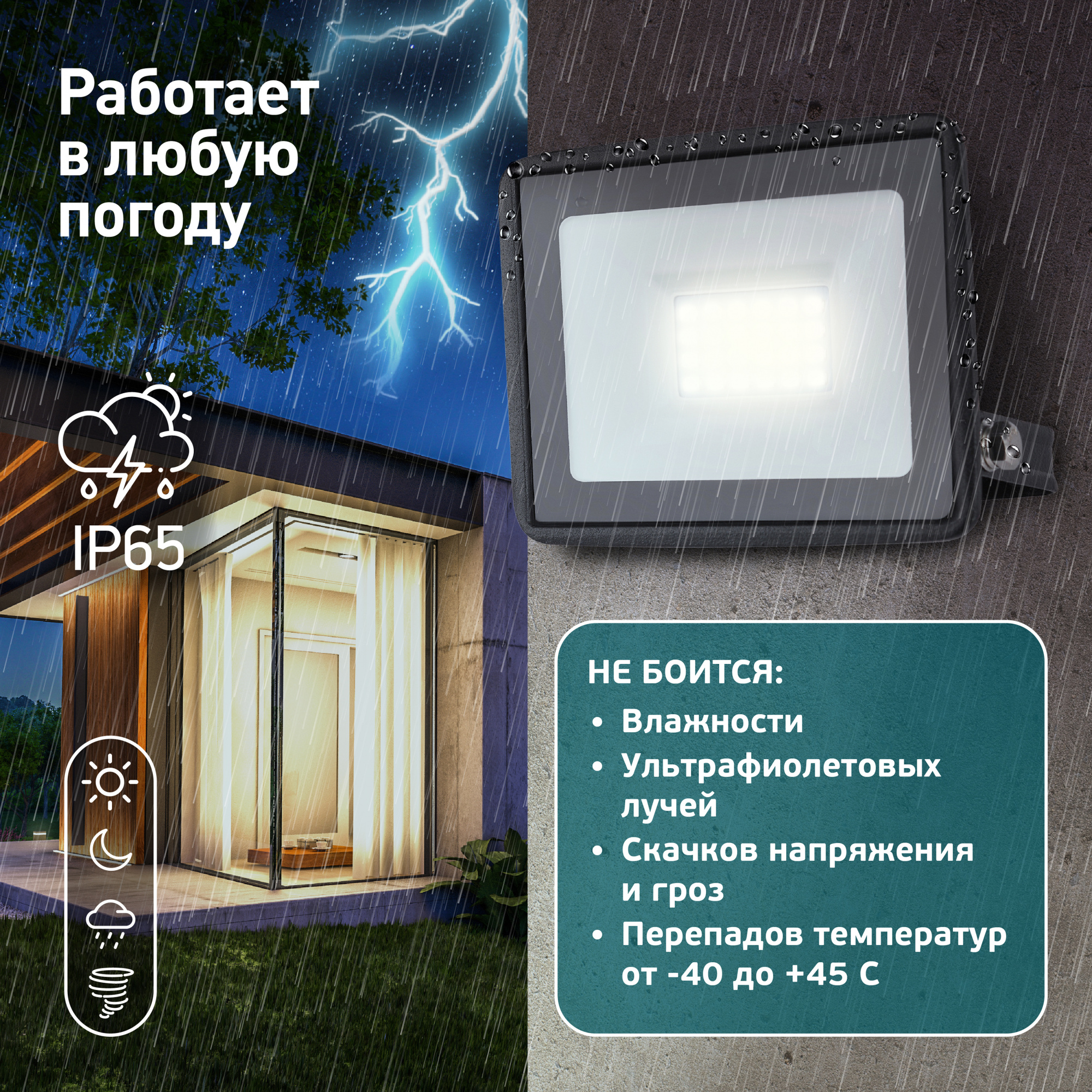 Прожектор светодиодный Эра LPR-023-0-40K-020 20 Вт 4000К IP65 черный