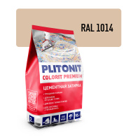 Затирка цементная Plitonit Colorit Premium бисквит пакет 2 кг