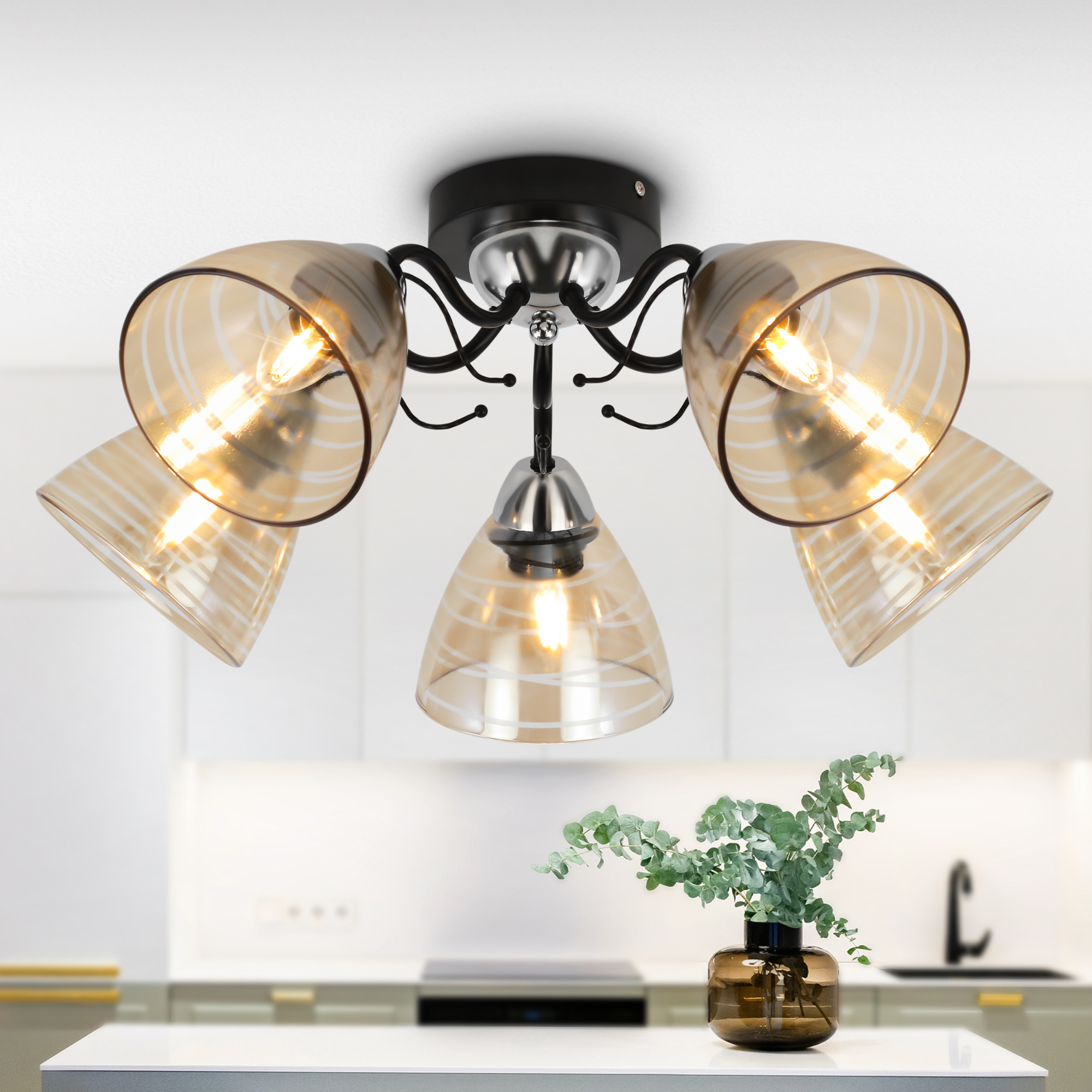Люстра потолочная Rivoli Friederike 3089-305 5х40 Вт Е27