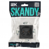 Розетка SKANDY /мех-зм/ Графит с/у 1м /SK-R02G