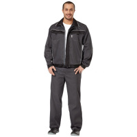 Костюм ДЖОКЕР летний /куртка + брюки/темно-серый с черным/