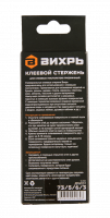 Стержень д/клеевого пист /d 7,0х100мм/прозрачный/12шт/ Вихрь