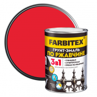 Грунт-эмаль по ржавчине Farbitex красная 0,8 кг