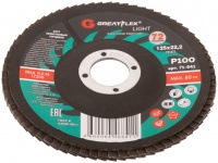 Круг шлиф лепестковый торц /d125х22мм/ P100 Greatflex Light