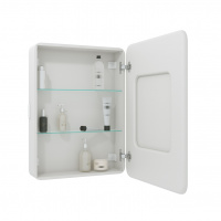 Зеркало ELLIOTT led /550х800мм/правое/шкаф/полки/внутр подсветка/сенсор/розетка/ Континент