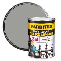 Грунт-эмаль по ржавчине Farbitex серая 0,8 кг