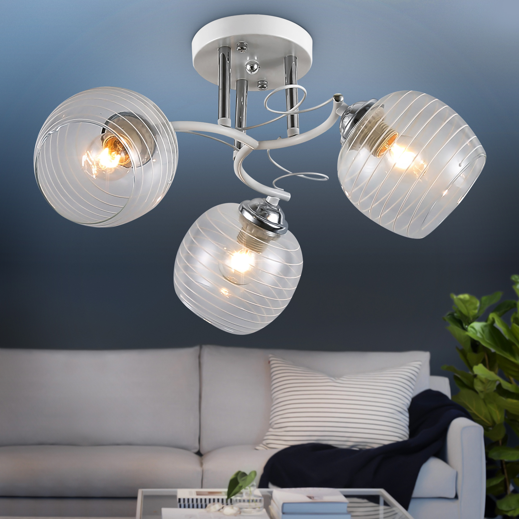 Люстра потолочная Rivoli Estefany 9131-303 3х40 Вт Е27