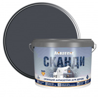 Антисептик для древесины кроющий Акватекс Сканди графит 9 л