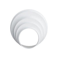 Переходник шестиступенчатый для воздуховода пластиковый Era d80-160 мм