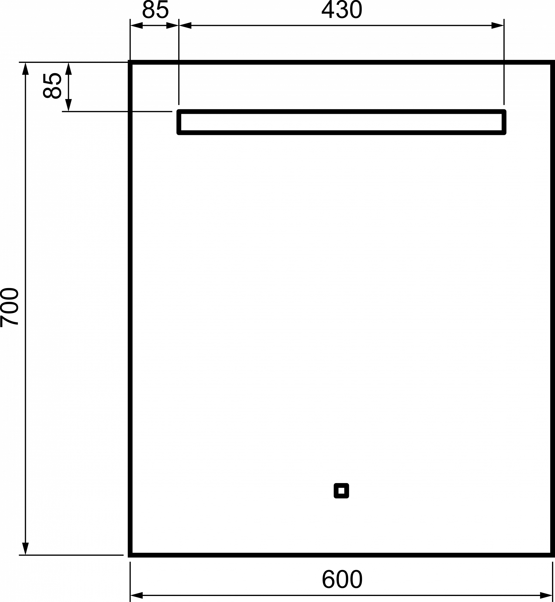 Зеркало интерьерное GOOD LIGHT 60 /70х60см/внутр подсветка/2кос/Домино