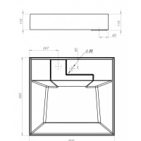 Умывальник SIRIUSLINE Estetic white SL010 /глянцевый/+кронштейны/